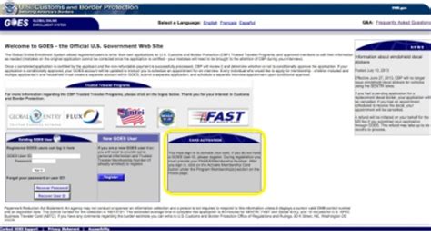 sentri goes login|Global Entry .
